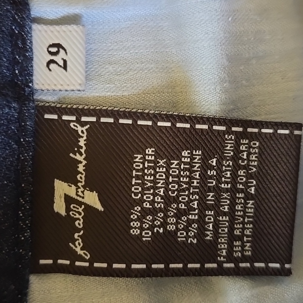 7 for All Mankind The Lexie Petite 'A' Pocket Bootcut Jeans Dark Wash EUC - 29 - Picture 10 of 12